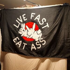 Graphic wall flag decoration